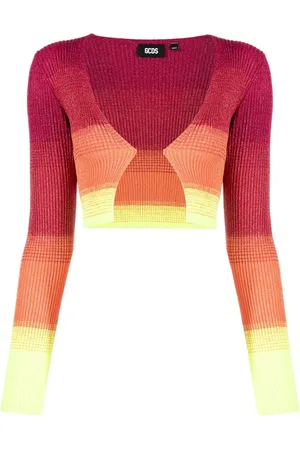 GCDS Degrad??-effect lurex cropped cardigan