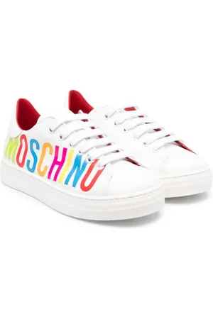 Moschino Logo-print leather sneakers