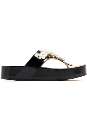 Simone Rocha Faux-pearl embellished leather sandals