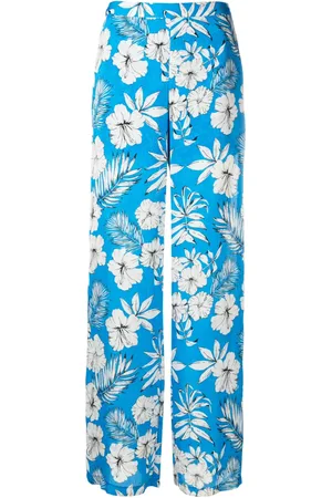 Pinko Floral-print wide-leg trousers