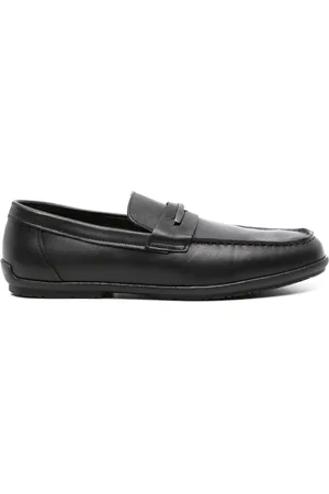 Calvin Klein Logo-plaque leather loafers