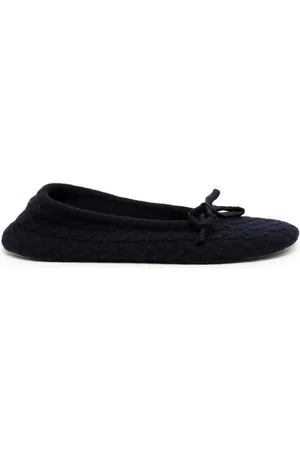 N.PEAL Knitted cashmere slippers
