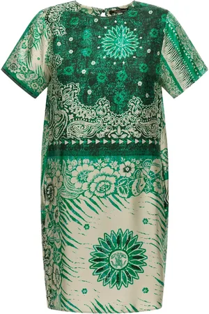 Roberto Cavalli Bandana print silk mini dress