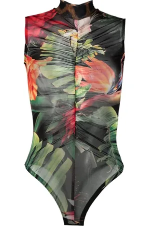 Philipp Plein Floral sleeveless bodysuit