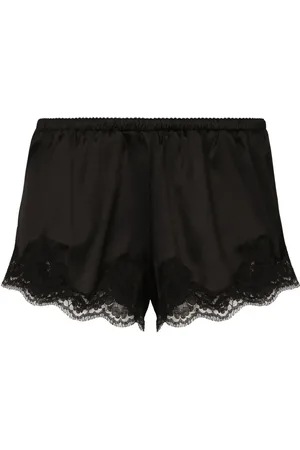 Dolce & Gabbana Lace-detailing satin-finish briefs
