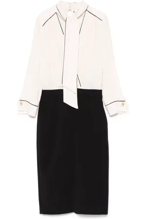 Elisabetta Franchi Georgette crepe midi dress