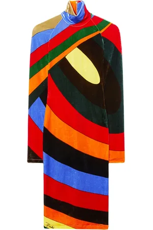 Puccini Iride-print midi dress