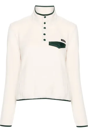 Sporty & Rich Logo-patch fleece top