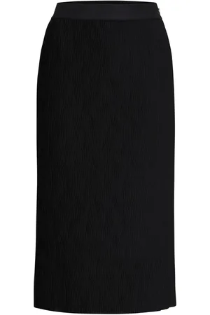 HUGO BOSS High-waisted pliss?? midi skirt