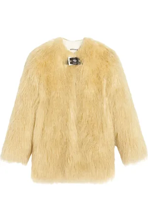 Apparis Petra buckle-fastening faux-fur coat