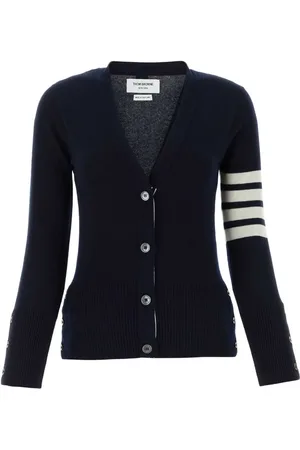 Thom Browne 4-bar stripe cashmere cardigan