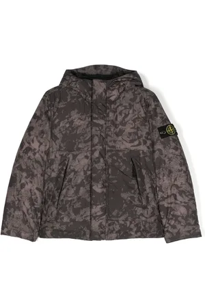 Stone Island Compass-badge hooded down jacket