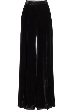 Giambattista Valli High-rise wide-leg velvet trousers