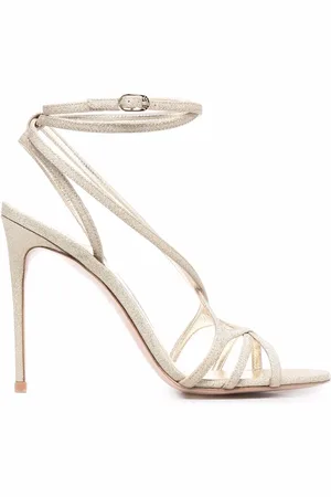 LE SILLA Metallic strap-wrap sandals
