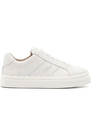 Chloé Lauren lace-up leather sneakers