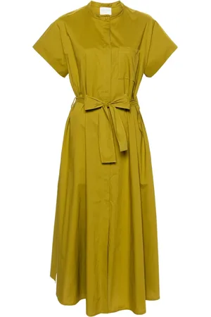 FORTE FORTE Band-collar shirt maxi dress