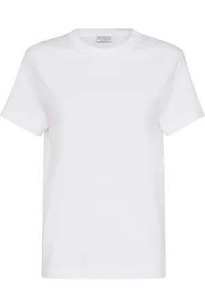 Brunello Cucinelli Monili-trim cotton T-shirt