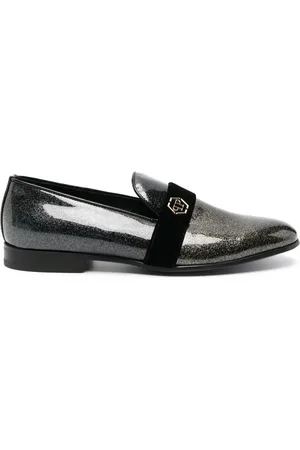 Philipp Plein Hexagon glitter-embellished loafers