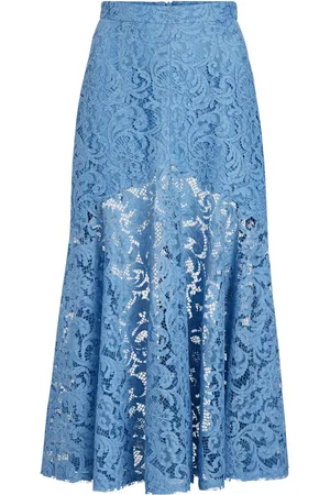 Patou Mermaid lace midi skirt