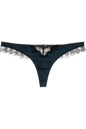 Kiki de Montparnasse Lace Inset silk thong