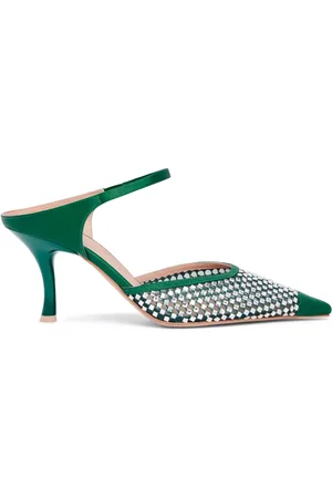 MALONE SOULIERS Vega 70mm crystal-embellished mules