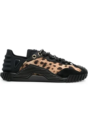 Dolce & Gabbana Leopard panel low-top sneakers