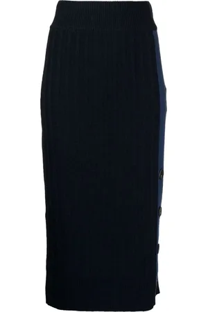 PRINGLE OF SCOTLAND Ribbed-knit pencil skirt