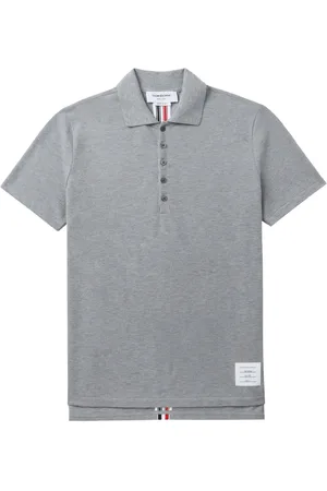 Thom Browne Center-Back Stripe Piqu?? polo top