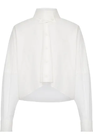 Serafini Button-down collar cropped shirt