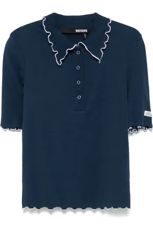 ROTATE Ribbed polo top