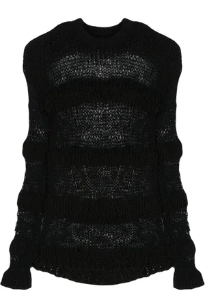 HELIOT EMIL Striped open-knit jumper