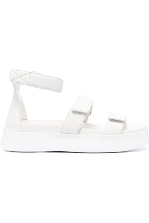 santoni Touch-strap leather sandals