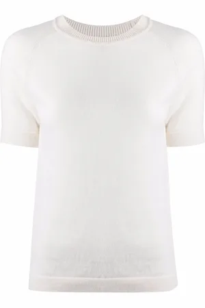 Barrie Short-sleeve cashmere top