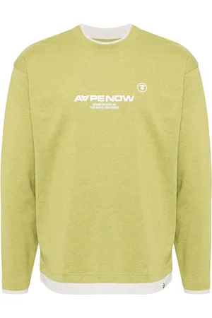 A Bathing Ape Moonface embroidered long sleeves tee