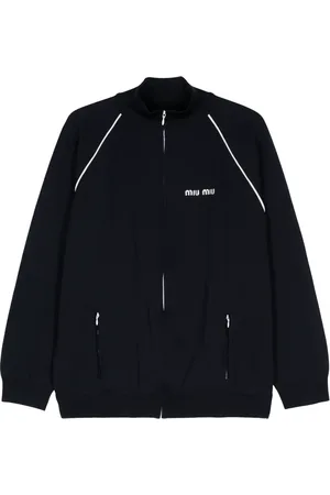 Miu Miu Logo-embroidered bomber jacket