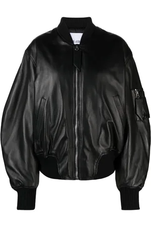 The Attico Leather bomber jacket