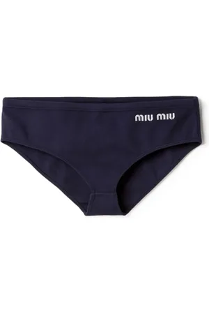 Miu Miu Logo-embroidered bikini bottoms