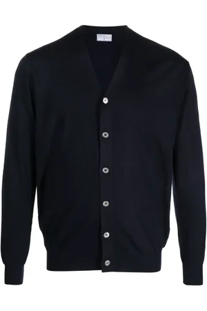 FEDELI V-neck virgin-wool cardigan