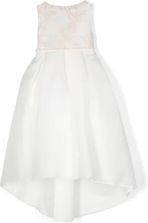 LA STUPENDERIA Floral-embroidered midi dress