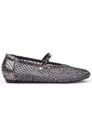 LE SILLA Gilda crystal-embellished ballerina shoes