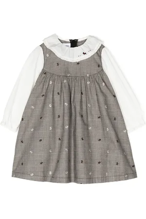 Familiar Prince of Wales-check flared dress