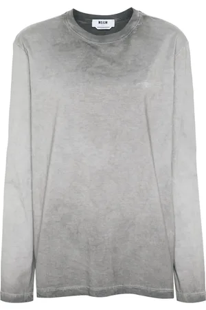 Msgm Logo-embroidered cotton T-shirt