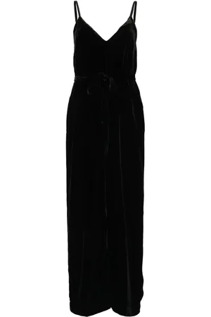 Gold Hawk Velvet V-neck jumpsuit