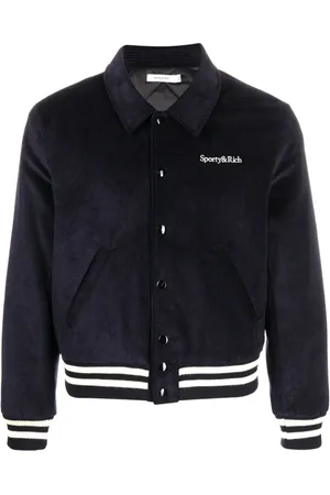 Sporty & Rich Embroidered-logo bomber jacket
