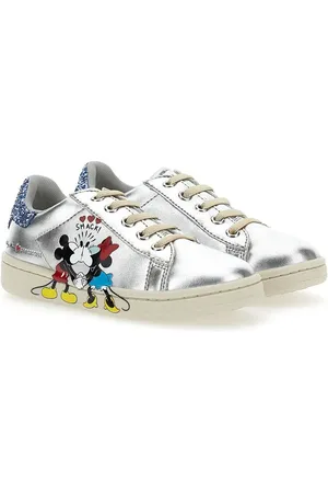 Moa Mickey + Minnie glitter-detail sneakers