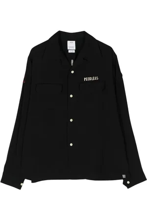 VISVIM Keesey slogan-embroidered shirt