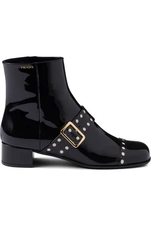 Prada 35mm patent-finish boots