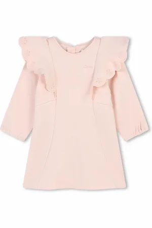 Chloé Floral-embroidery cotton dress