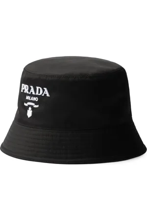 Prada Embossed-logo padded bucket hat