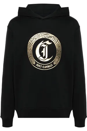 Roberto Cavalli Logo-appliqu?? hoodie